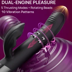 marielove Xxl Vibrator|Paarvibrator|Vibrator Stimulation Klitoris Wasserdicht USB GM-562 Schwarz