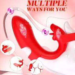 marielove Xxl Vibrator|Paarvibrator|Vibrator Stimulation Klitoris Wasserdicht USB GM-538 Rot
