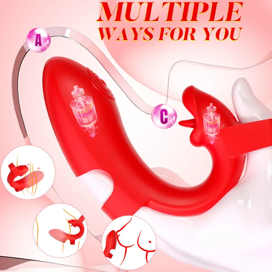 marielove Xxl Vibrator|Paarvibrator|Vibrator Stimulation Klitoris Wasserdicht USB GM-538 Rot