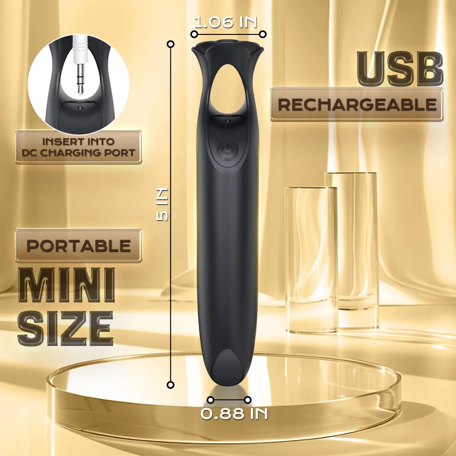 marielove Xxl Vibrator|Paarvibrator|Vibrator Stimulation Klitoris Wasserdicht USB GM-489 Schwarz