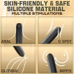 marielove Xxl Vibrator|Paarvibrator|Vibrator Stimulation Klitoris Wasserdicht USB GM-489 Schwarz