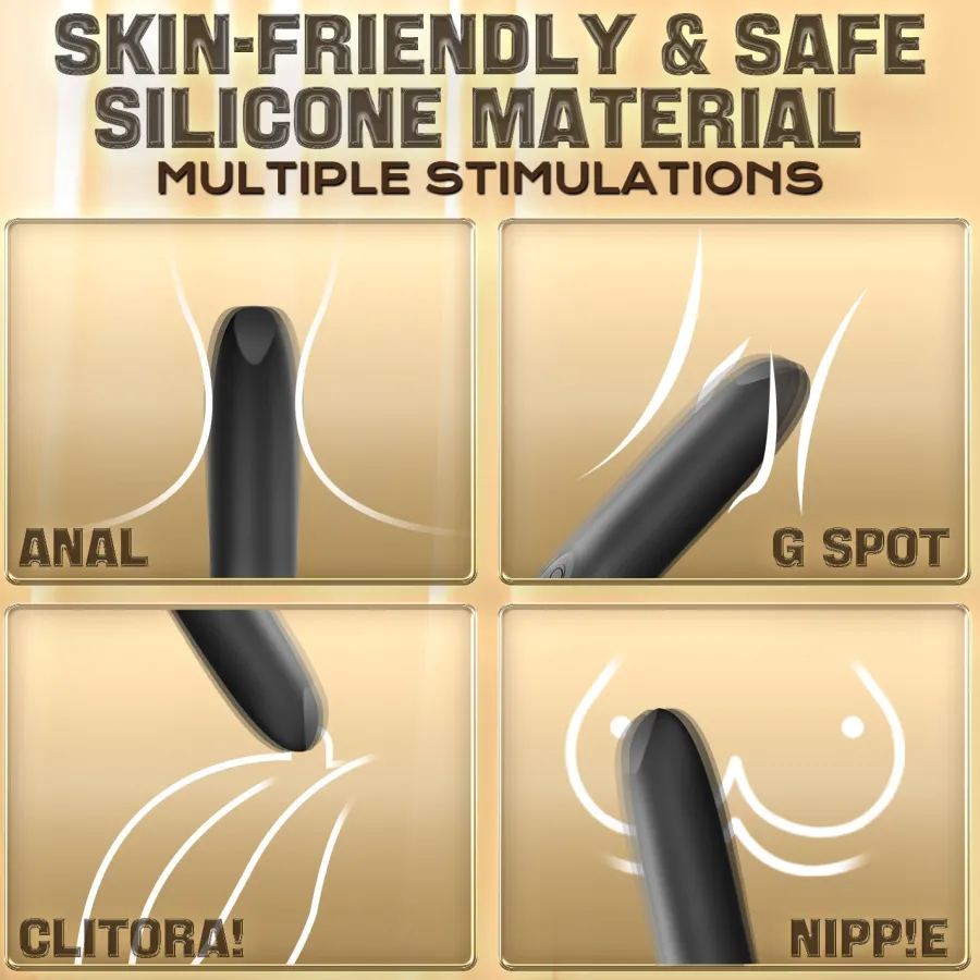 marielove Xxl Vibrator|Paarvibrator|Vibrator Stimulation Klitoris Wasserdicht USB GM-489 Schwarz