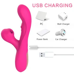marielove Xxl Vibrator|Paarvibrator|Vibrator Stimulation Klitoris Wasserdicht USB GM-323 Rosa