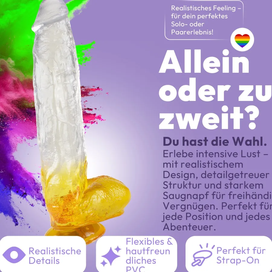 marielove Anal Dildo|Saugnapfdildo|XXL Dildo mit Saugnapf 31 cm 4 Farben